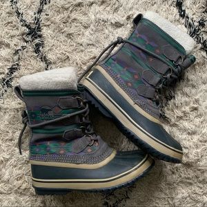 Sorel Winter Carnival Print Winter Boots